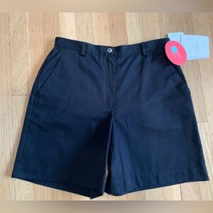 NWT LIZ CLAIBORNE BLACK 100% COTTON BERMUDA SHORTS SIZE 8 PETITE